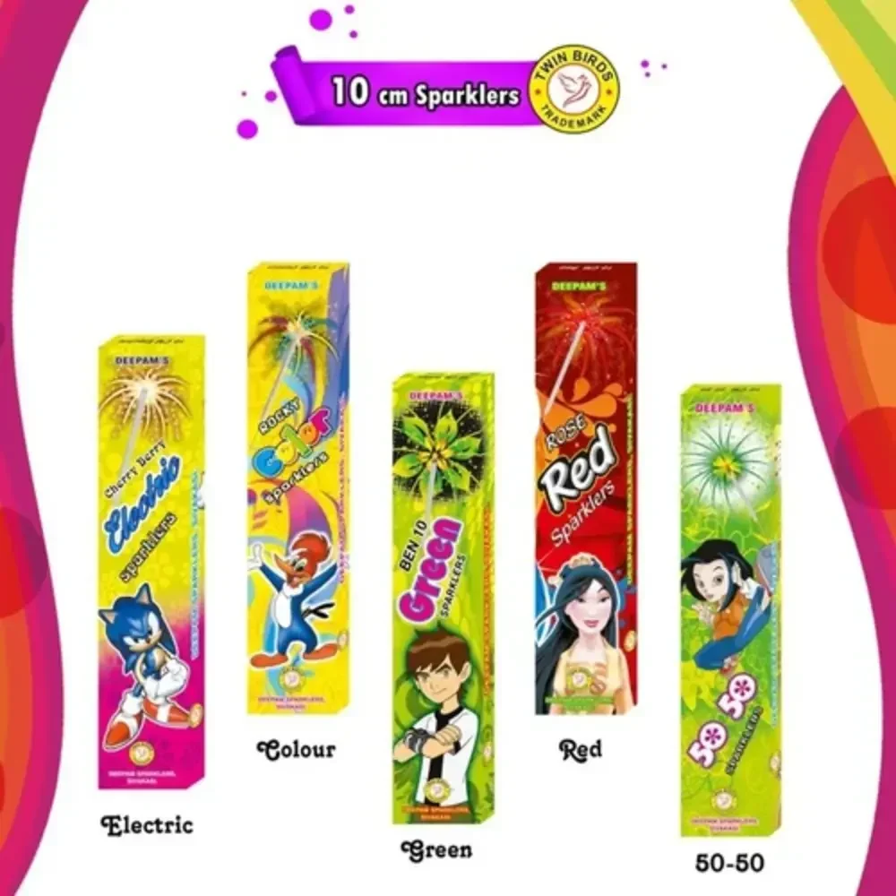 10 cm COLOUR SPARKLERS